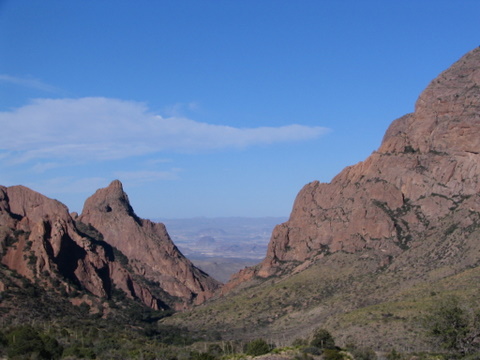 View of the Canyon that ends at the 'window'